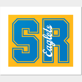 SunRidge Eaglets Collegiate Lettering Blue Posters and Art